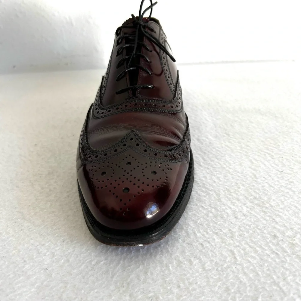 Vintage Florsheim Imperial Brown Wingtip Shoes Men's Size US 9B